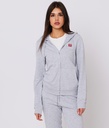 RR Original W Zip Hoodie Jogging Top, Grey Melange