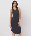 Elena Midi Woven Dress, Anthracite