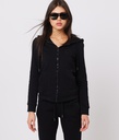 Lottie Zip Hoodie Jogging Top, Black