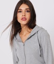 Lottie Zip Hoodie Jogging Top, Grey Melange