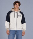 Zico Zip Hoodie Jogging Top, Off White Melange