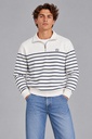 Dominic Half Zip Jogging Top, Striped