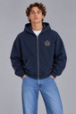 Jacques Zip Hoodie Jogging Top, Dark Blue