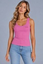 Blaire Rib Tank Top, Neon Fuxia