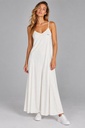 Harlow Long Woven Dress, Off White