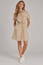 Sofia Woven Dress, Beige