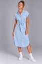 Sarah Woven Dress, Light Blue
